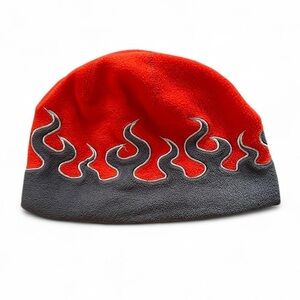 L..L. Bean Orange and Grey flame beanie